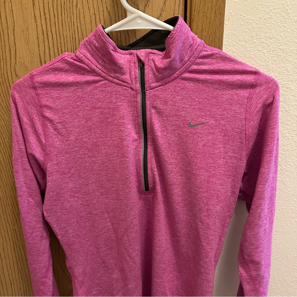 Nike - Women’s Pink Dri-FIT Quarter-Zip Pullover - Size S